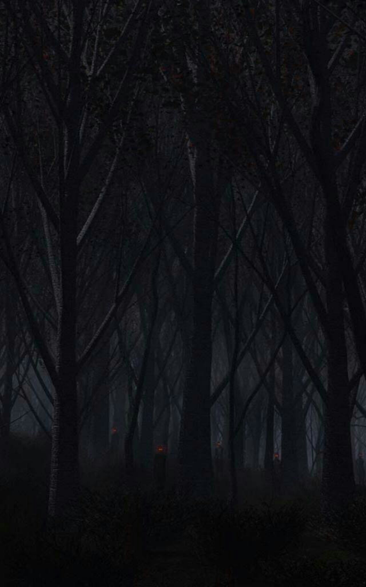 Картинка на телефон вертикальная темная. Ночной лес. Мрачный лес. Мрачные обои. Мрачный фон.