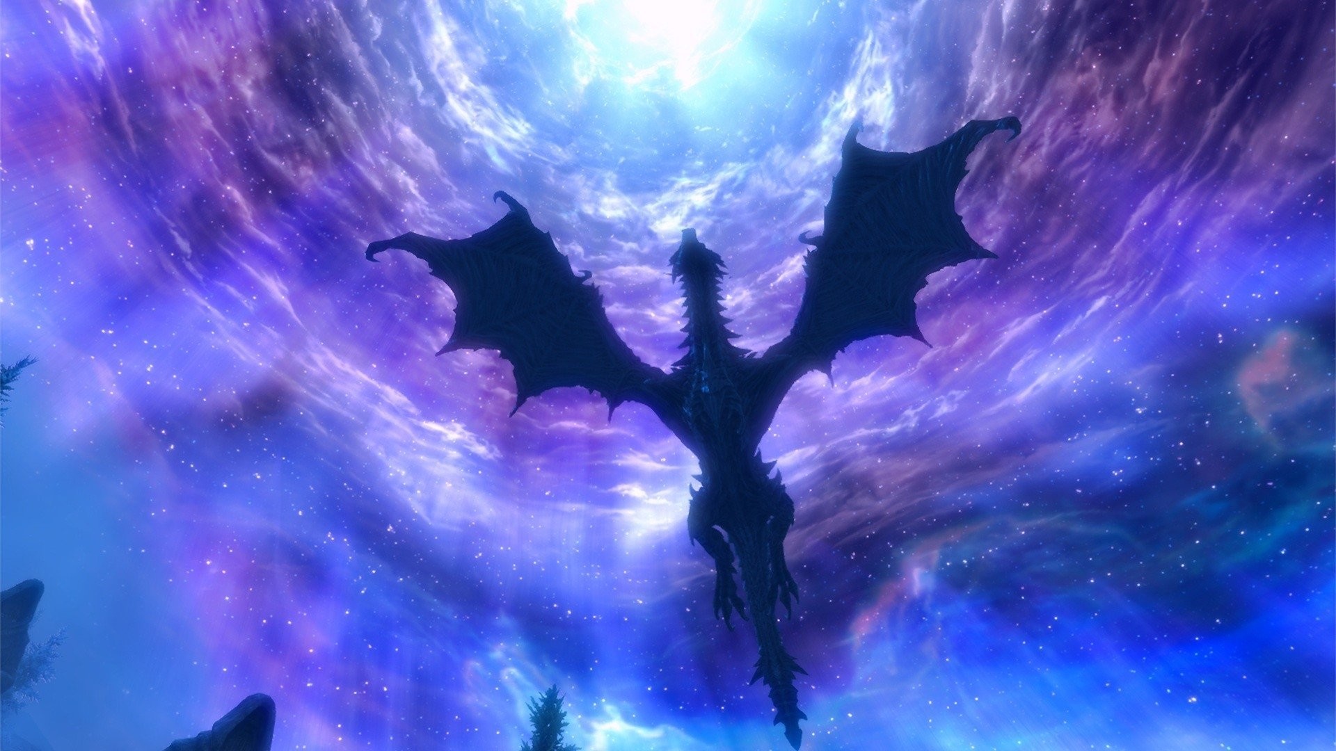 1920x1080 Computerspiele - The Elder Scrolls V: Skyrim Drachen Himmel Fantasy  Wallpaper